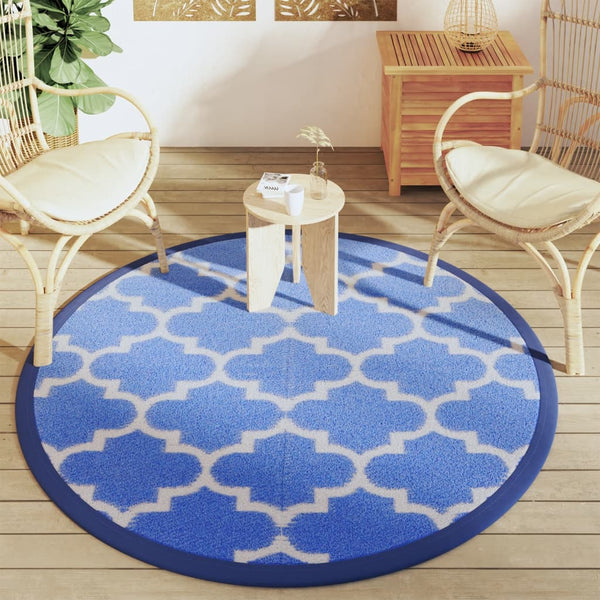 vidaXL Outdoor Rug ARAKIL Blue Ø160 cm PP