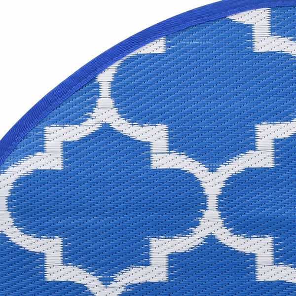 vidaXL Outdoor Rug ARAKIL Blue Ø160 cm PP