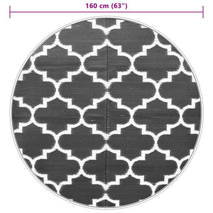 vidaXL Outdoor Rug ARAKIL Blue Ø160 cm PP
