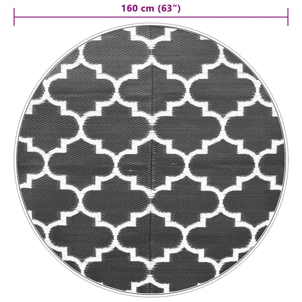 vidaXL Outdoor Rug ARAKIL Blue Ø160 cm PP