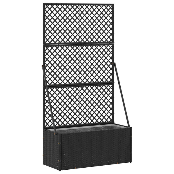 Garten Spalier Pflanzer Schwarz Metall 135cm