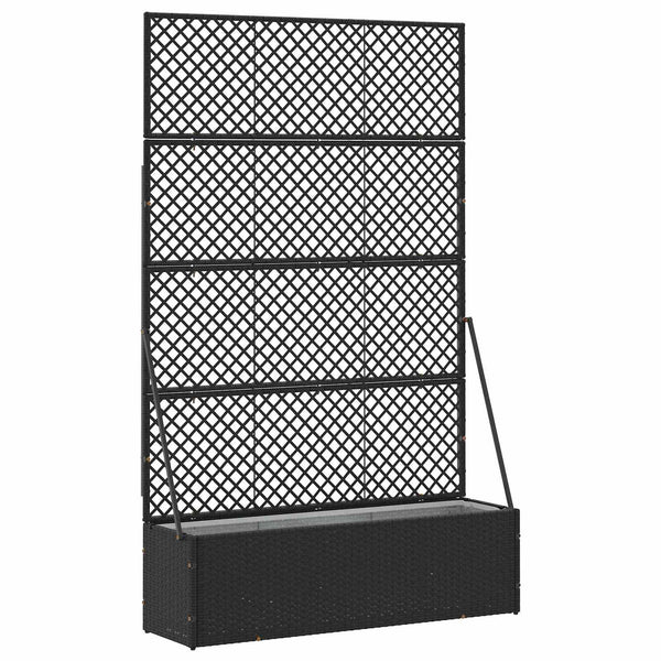 Garten Spalier Pflanzer Schwarz 105x30x170cm