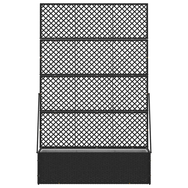 Garten Spalier Pflanzer Schwarz 105x30x170cm