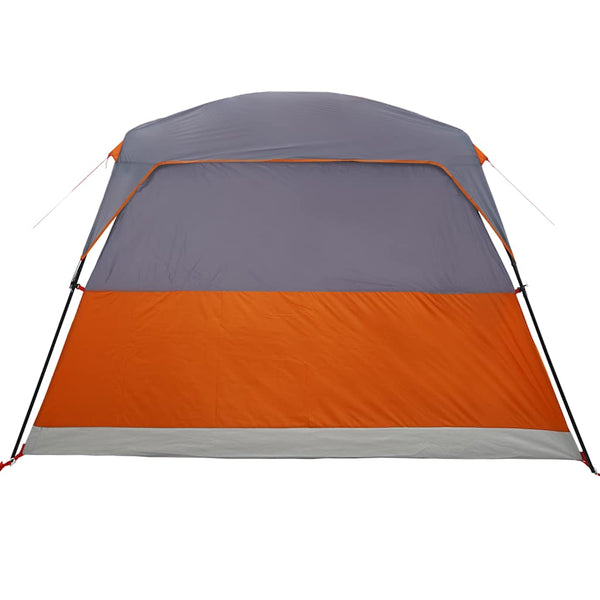 vidaXL Camping Tent 4 Person Orange Waterproof
