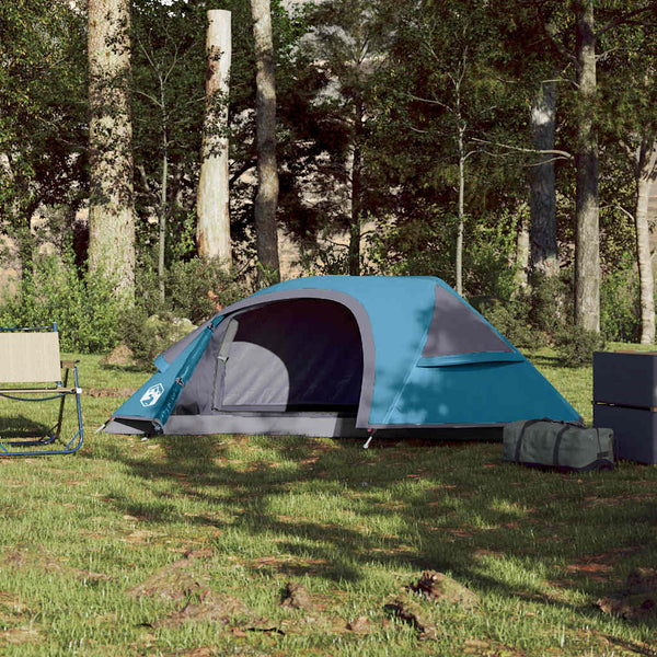 vidaXL Dome Camping Tent 1 Person Blue Waterproof