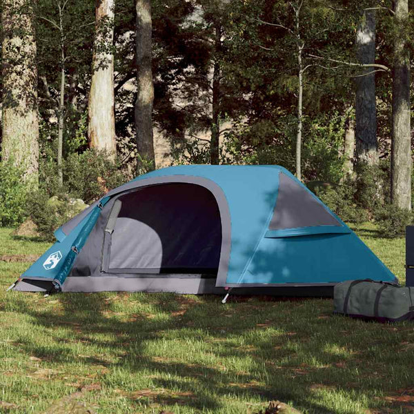 vidaXL Dome Camping Tent 1 Person Blue Waterproof