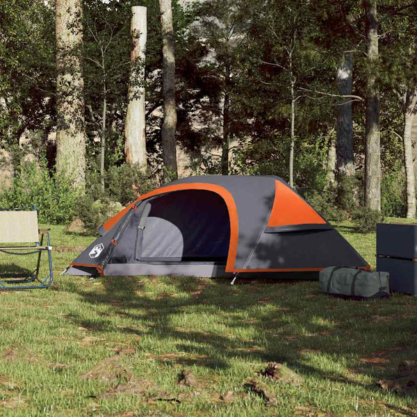vidaXL Dome Camping Tent 1 Person Orange Waterproof