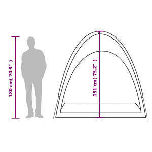 vidaXL Side Tent Grey and Orange Waterproof