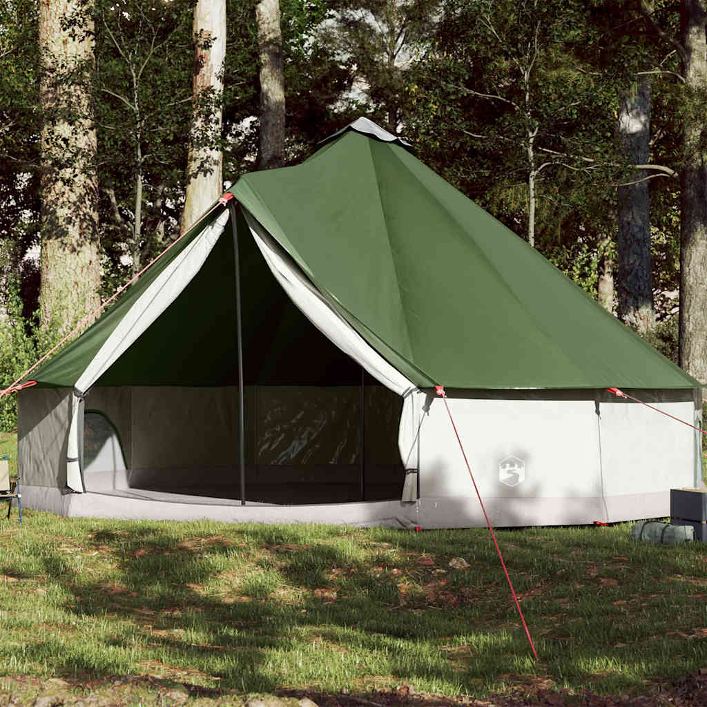 vidaXL Tipi Family Tent 12 Person Green Waterproof