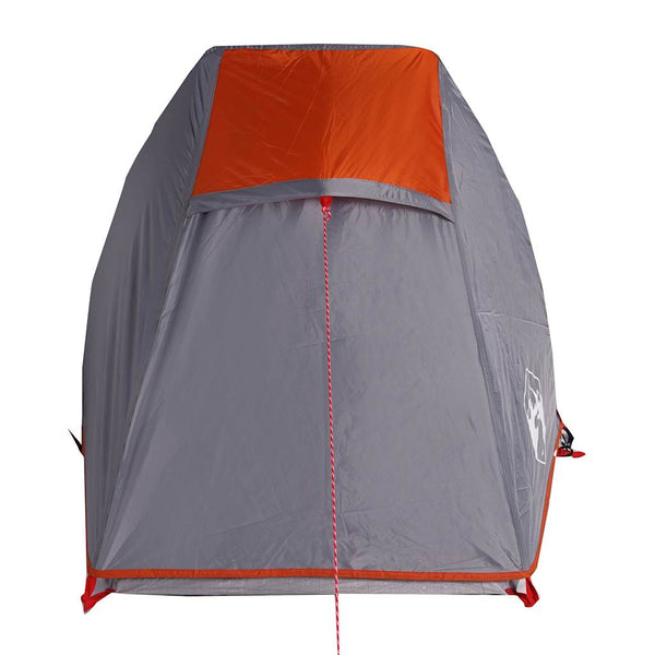 vidaXL Tunnel Tent 1 Person Grey and Orange Waterproof