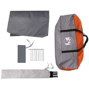 vidaXL Tarp Grey and Orange 430x380x210 cm Waterproof