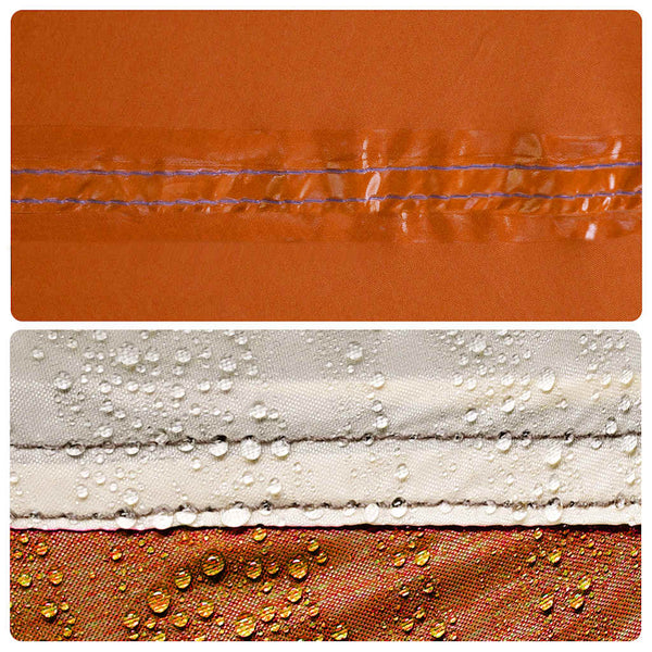 vidaXL Tarp Grey and Orange 430x380x210 cm Waterproof