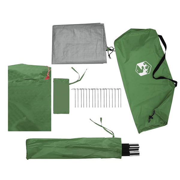 vidaXL Camping Windbreak Green 366x152x152 cm Waterproof