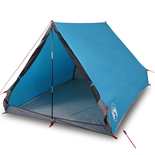 vidaXL Camping Wedge Tent 2 Person Blue Waterproof