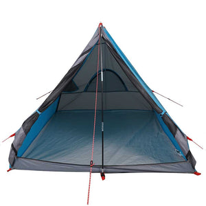 vidaXL Camping Wedge Tent 2 Person Blue Waterproof