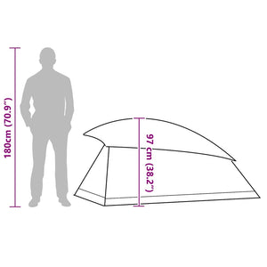 vidaXL Dome Camping Tent 1 Person Green Waterproof