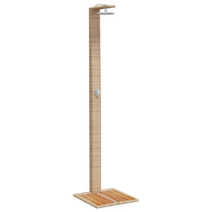 vidaXL Garden Shower Beige 50x55x224 cm Poly Rattan and Acacia Wood