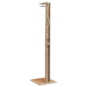 vidaXL Garden Shower Beige 50x55x224 cm Poly Rattan and Acacia Wood