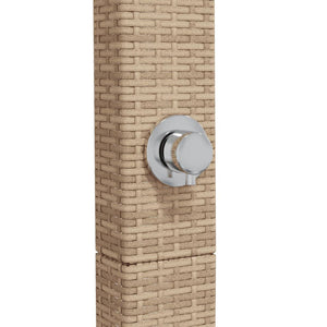 vidaXL Garden Shower Beige 50x55x224 cm Poly Rattan and Acacia Wood