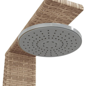 vidaXL Garden Shower Beige 50x55x224 cm Poly Rattan and Acacia Wood