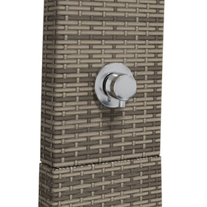 vidaXL Garden Shower Grey 55x60x224 cm Poly Rattan and Acacia Wood