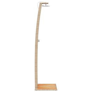 vidaXL Garden Shower Beige 55x60x224 cm Poly Rattan and Acacia Wood