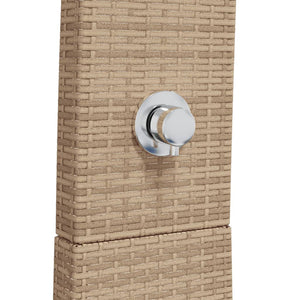 vidaXL Garden Shower Beige 55x60x224 cm Poly Rattan and Acacia Wood