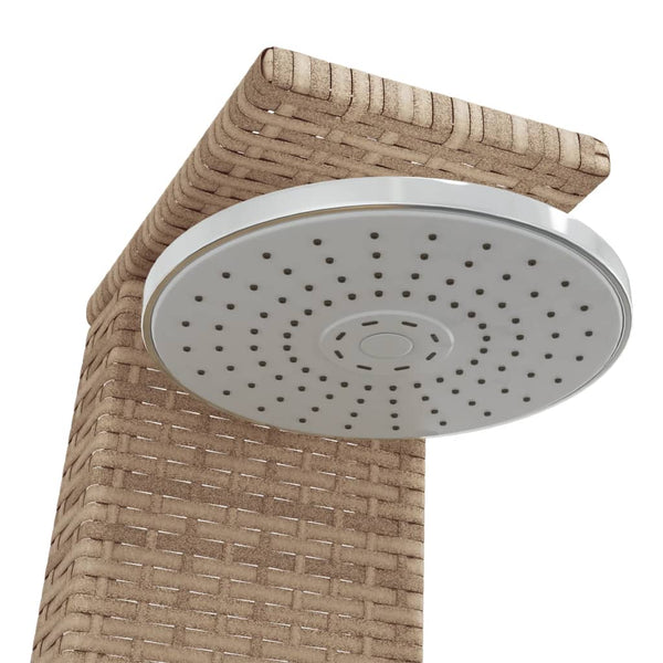 vidaXL Garden Shower Beige 55x60x224 cm Poly Rattan and Acacia Wood
