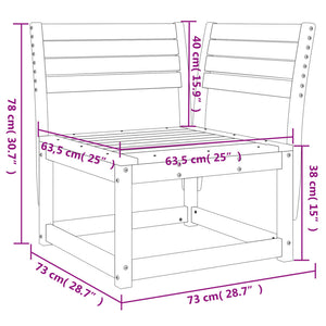 vidaXL Garden Corner Sofa 73x73x78 cm Solid Pine Wood