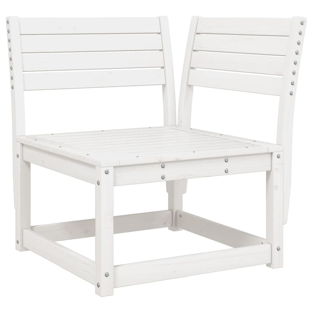 vidaXL Garden Corner Sofa White 73x73x78 cm Solid Pine Wood