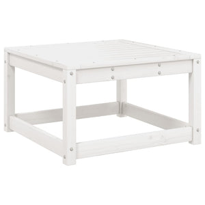 vidaXL Garden Stool White Solid Pine Wood