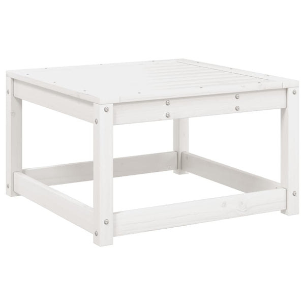 vidaXL Garden Stool White Solid Pine Wood
