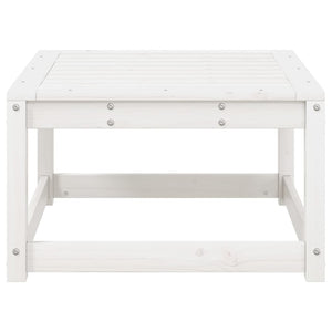 vidaXL Garden Stool White Solid Pine Wood