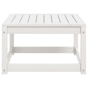vidaXL Garden Stool White Solid Pine Wood