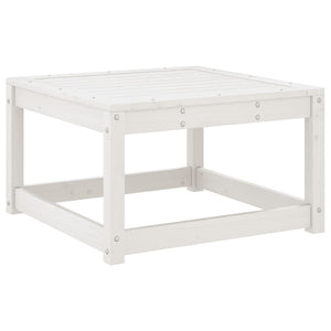 vidaXL Garden Stool White Solid Pine Wood