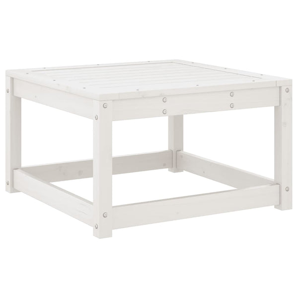 vidaXL Garden Stool White Solid Pine Wood