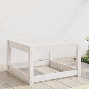 vidaXL Garden Stool White Solid Pine Wood