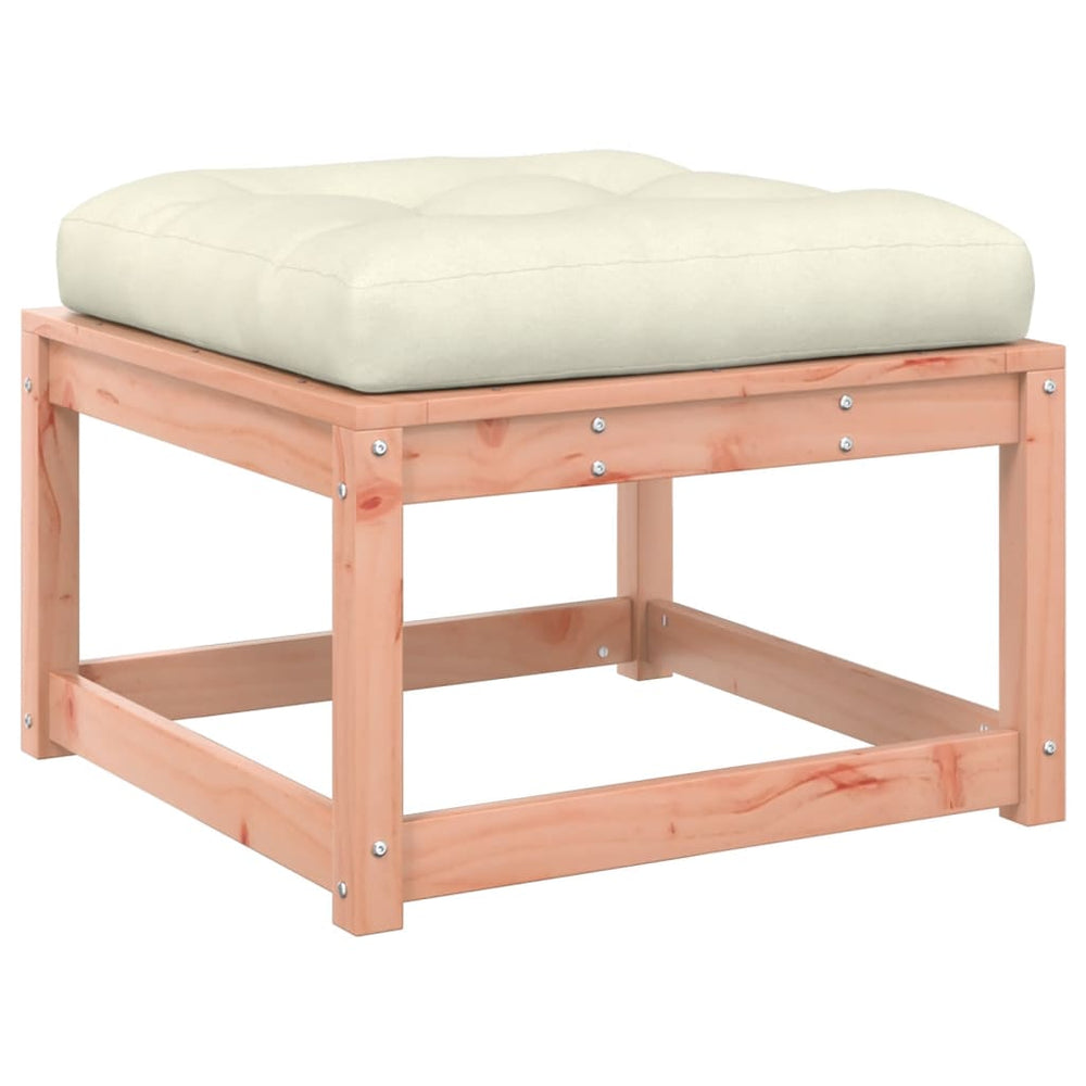 vidaXL Garden Stool with Cushion Solid Douglas Fir
