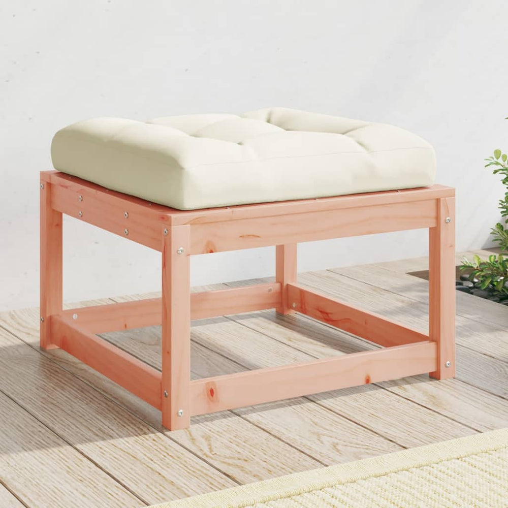 vidaXL Garden Stool with Cushion Solid Douglas Fir