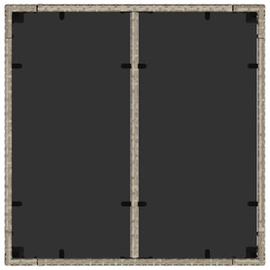 vidaXL Garden Dining Table with Glass Top Light Grey 90x90x75 cm Poly Rattan