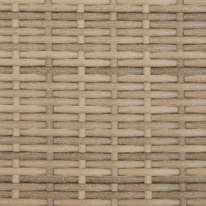 vidaXL Sun Lounger with Roof and Cushion Beige Poly Rattan