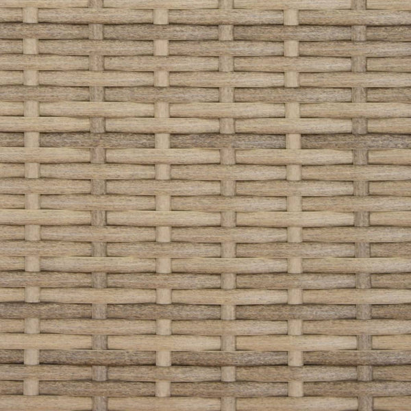 vidaXL Sun Lounger with Roof and Cushion Beige Poly Rattan
