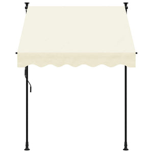 vidaXL Retractable Awning Cream 150x150 cm Fabric and Steel