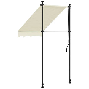 vidaXL Retractable Awning Cream 150x150 cm Fabric and Steel