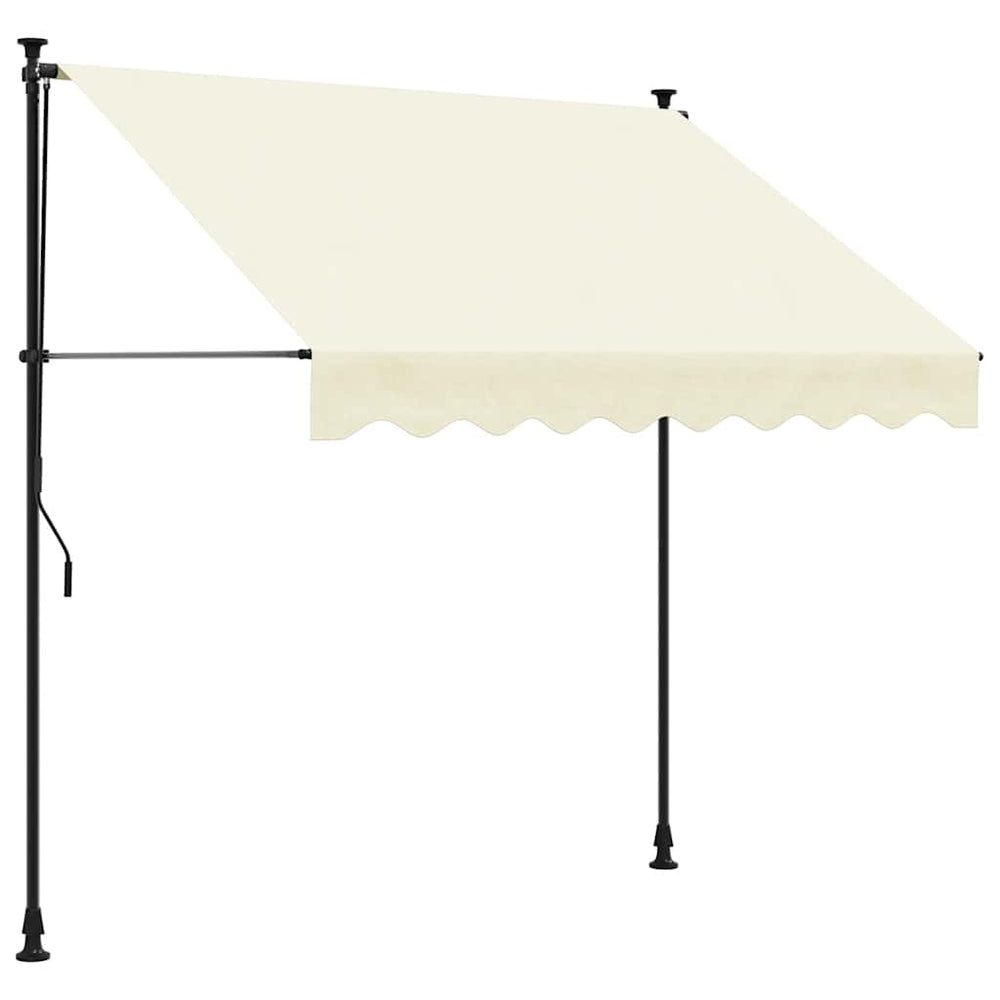 vidaXL Retractable Awning Cream 250x150 cm Fabric and Steel