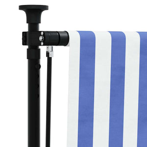vidaXL Outdoor Roller Blind Blue and White 100x270 cm Fabric and Steel