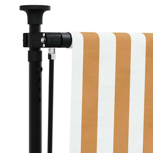 vidaXL Outdoor Roller Blind Orange and White 120x270 cm Fabric and Steel