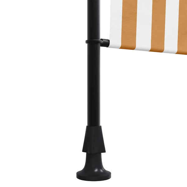 vidaXL Outdoor Roller Blind Orange and White 150x270 cm Fabric and Steel