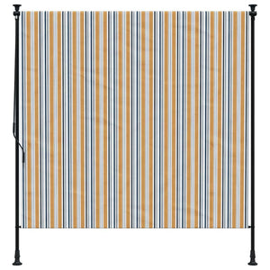 vidaXL Outdoor Roller Blind Yellow and White 200x270 cm Fabric and Steel