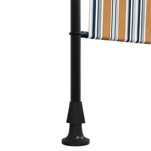 vidaXL Outdoor Roller Blind Yellow and White 200x270 cm Fabric and Steel